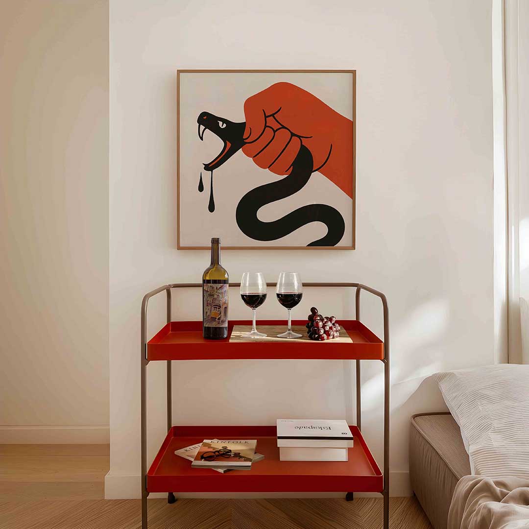 Hand met slang Poster