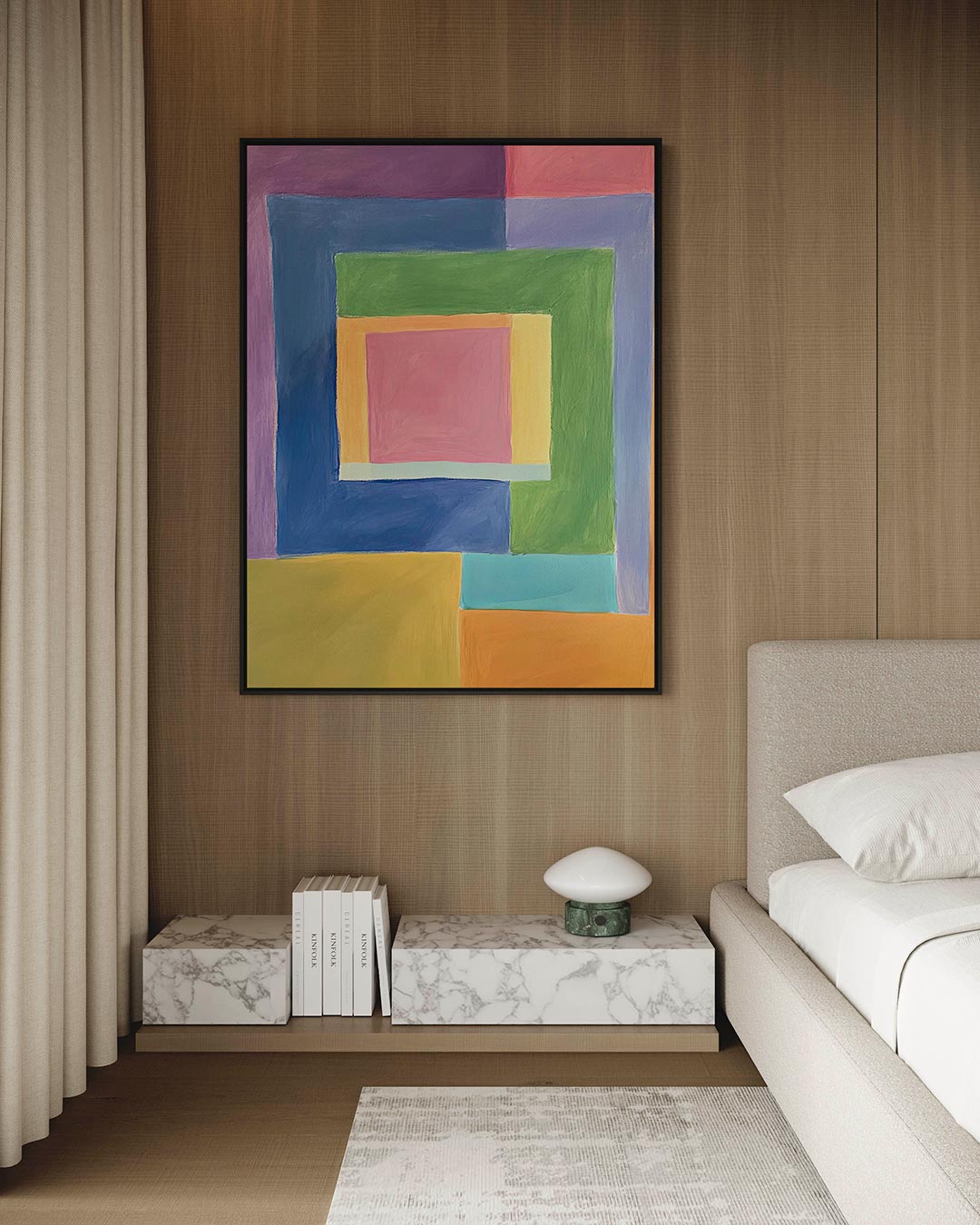 Kleurrijke geometrie Kunstwerk