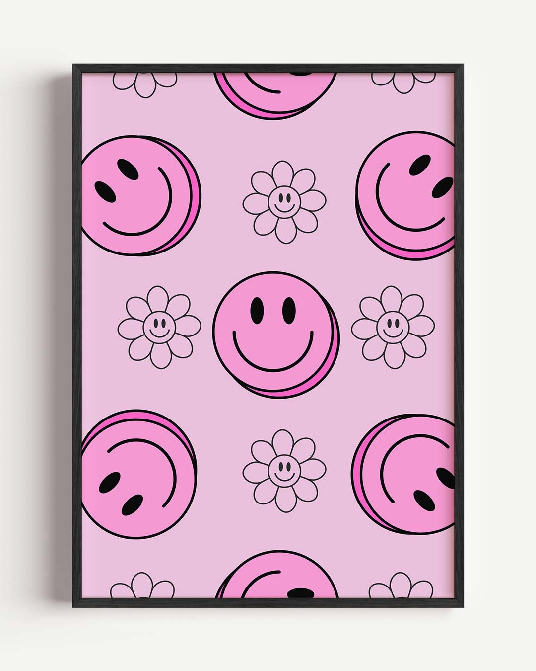 Vrolijke Bloemen en Smiley's Poster