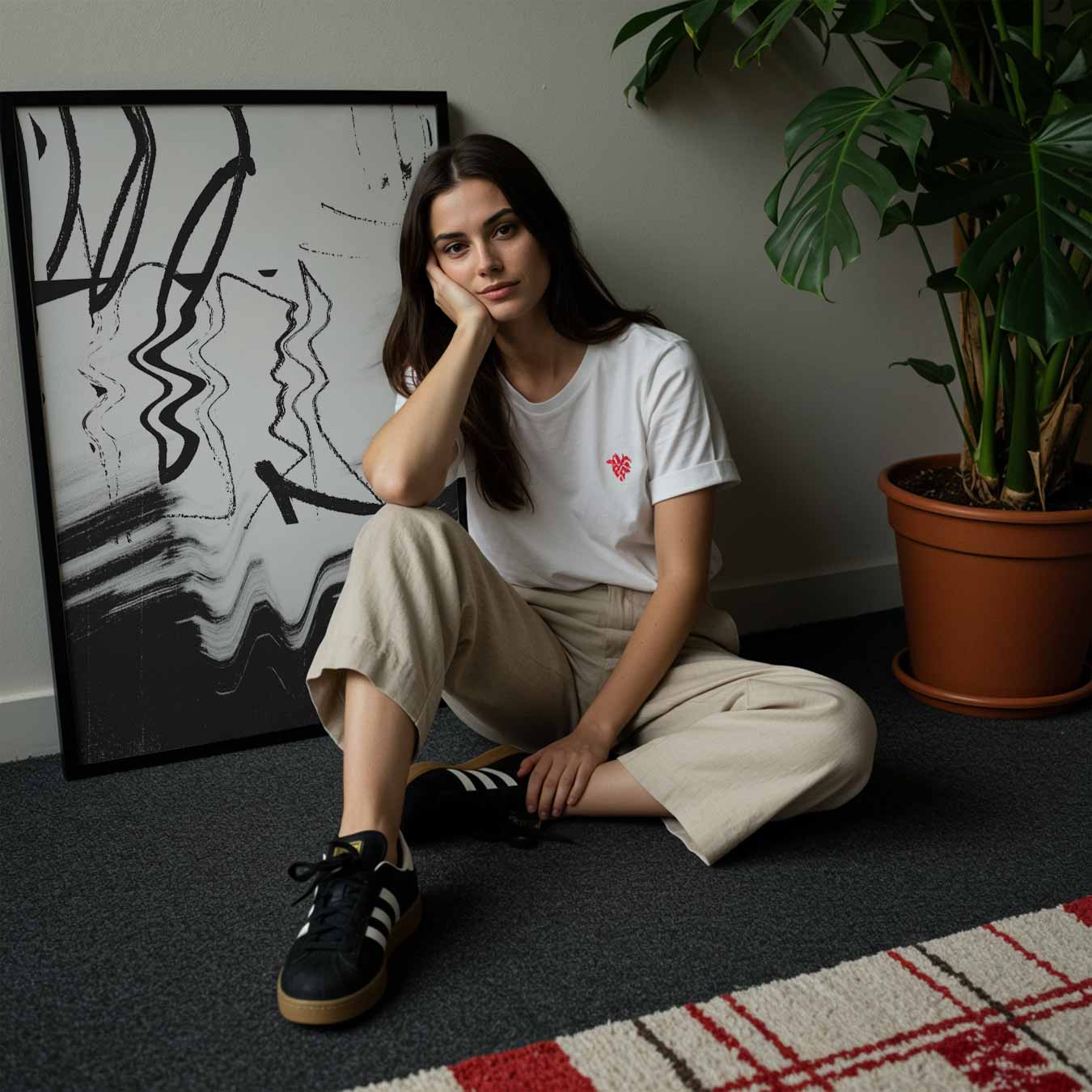 Abstracte Zwart-Witte Kunstposter