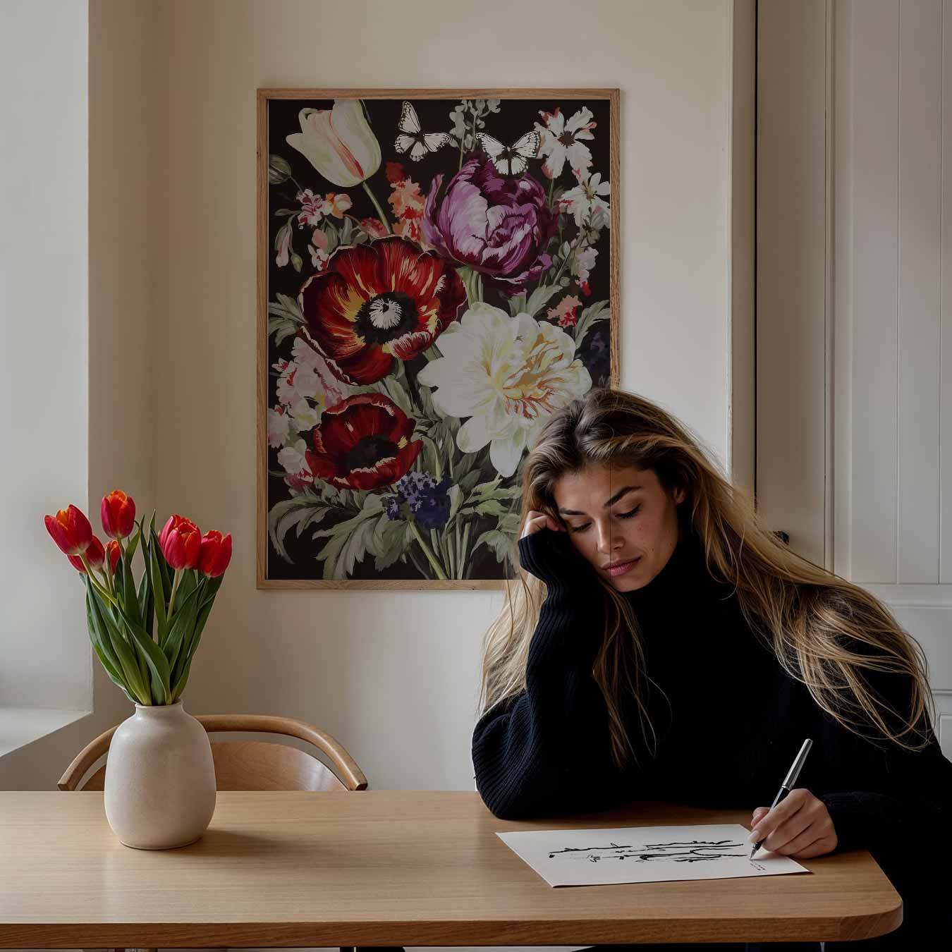Romantische Bloemenpracht Poster
