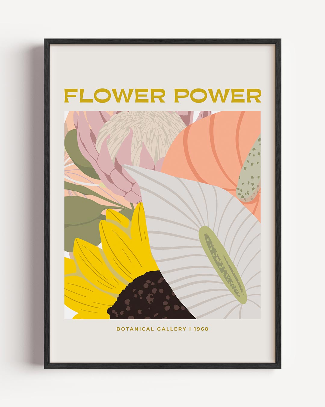 Vrolijke Botanische Bloemenposter-WallArtistic