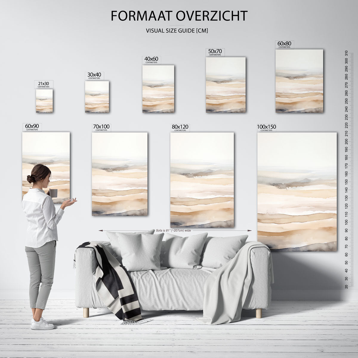 Abstracte lagen Poster