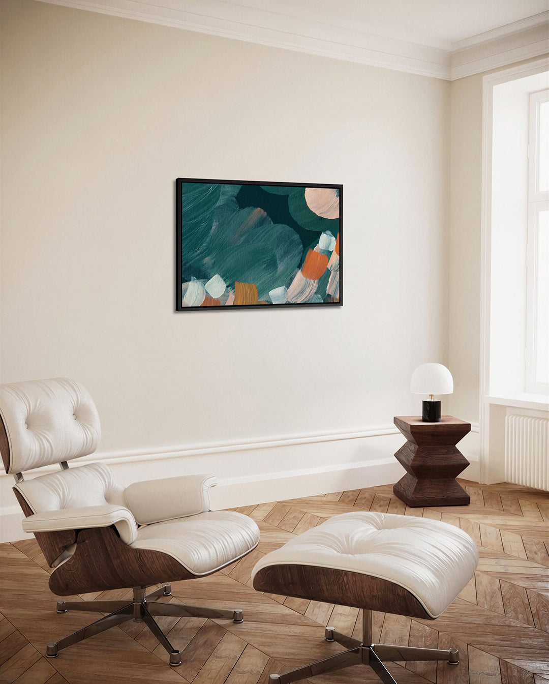 Dynamische borstelstreken Kunstwerk