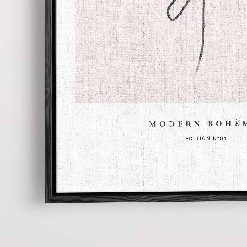 Moderne Boho Bloem Illustratie Kunstwerk-canvas-dibond-plexiglas-wanddecoratie-WallArtistic