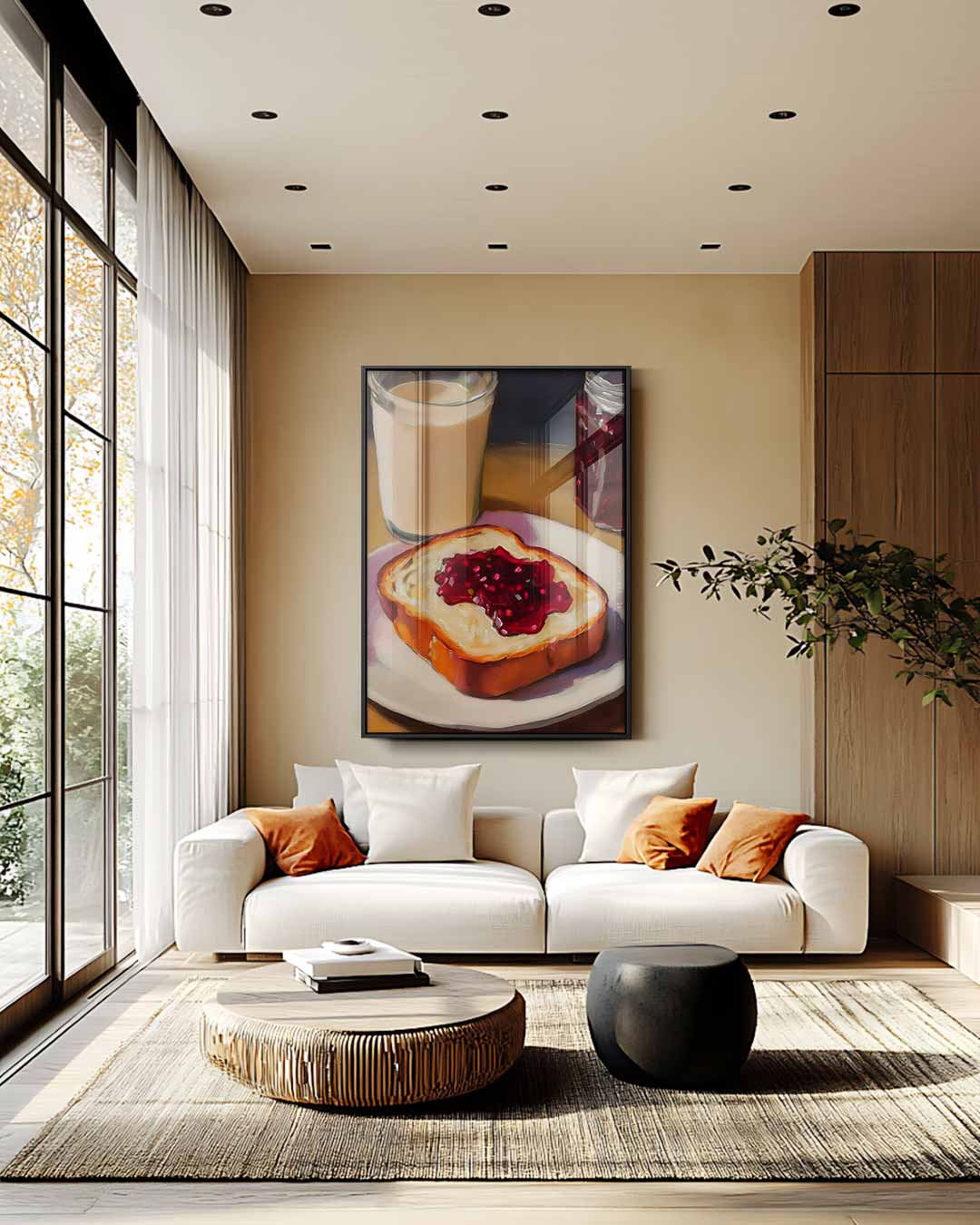 Ontbijtmoment met Jam Kunstwerk-canvas-dibond-plexiglas-wanddecoratie-WallArtistic