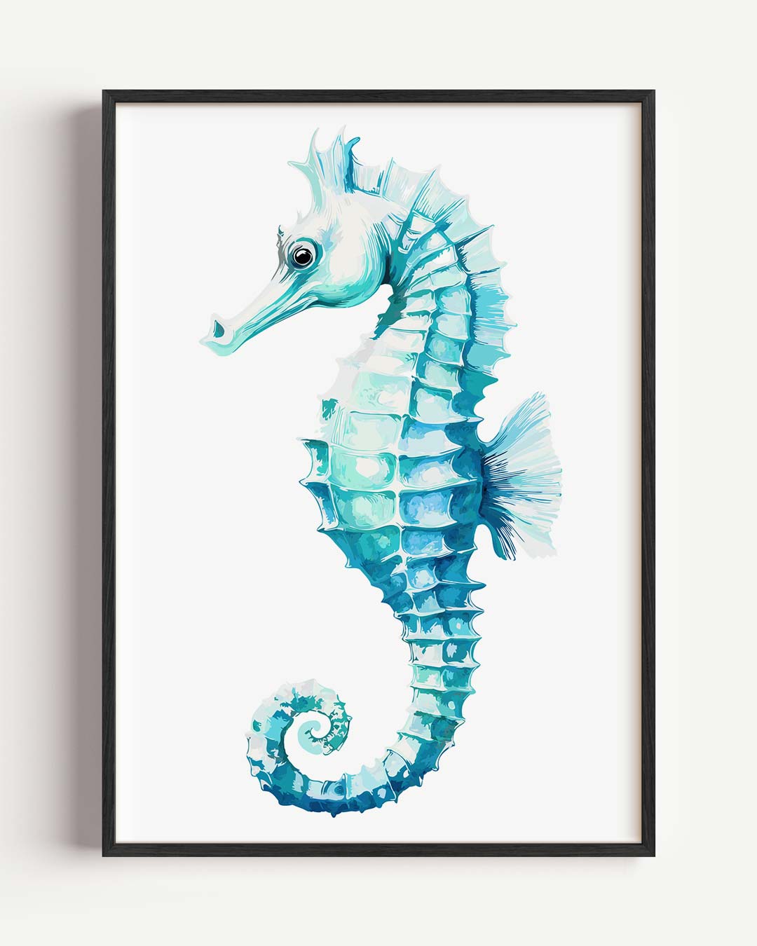 Zeepaardje Waterverf Poster