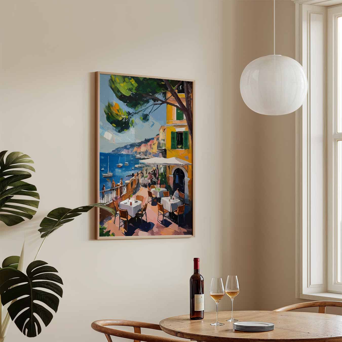 Mediterrane Droom: Uitzicht op de Zee Poster