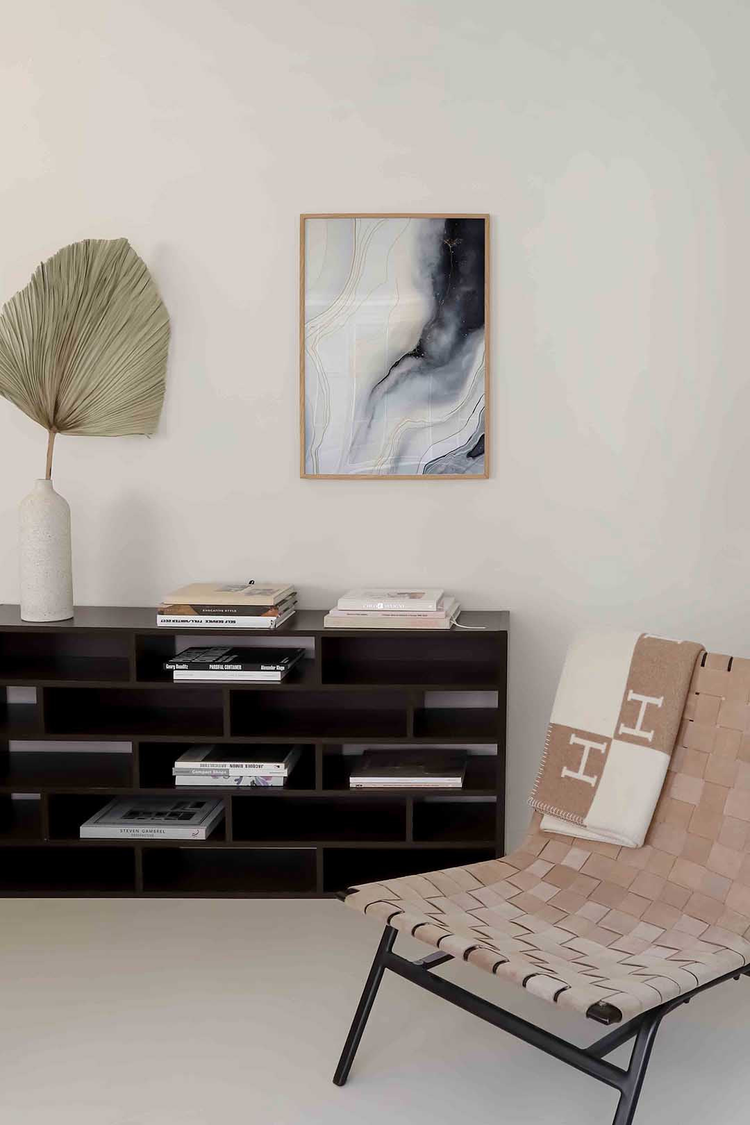 Abstracte lijnen en golven Poster