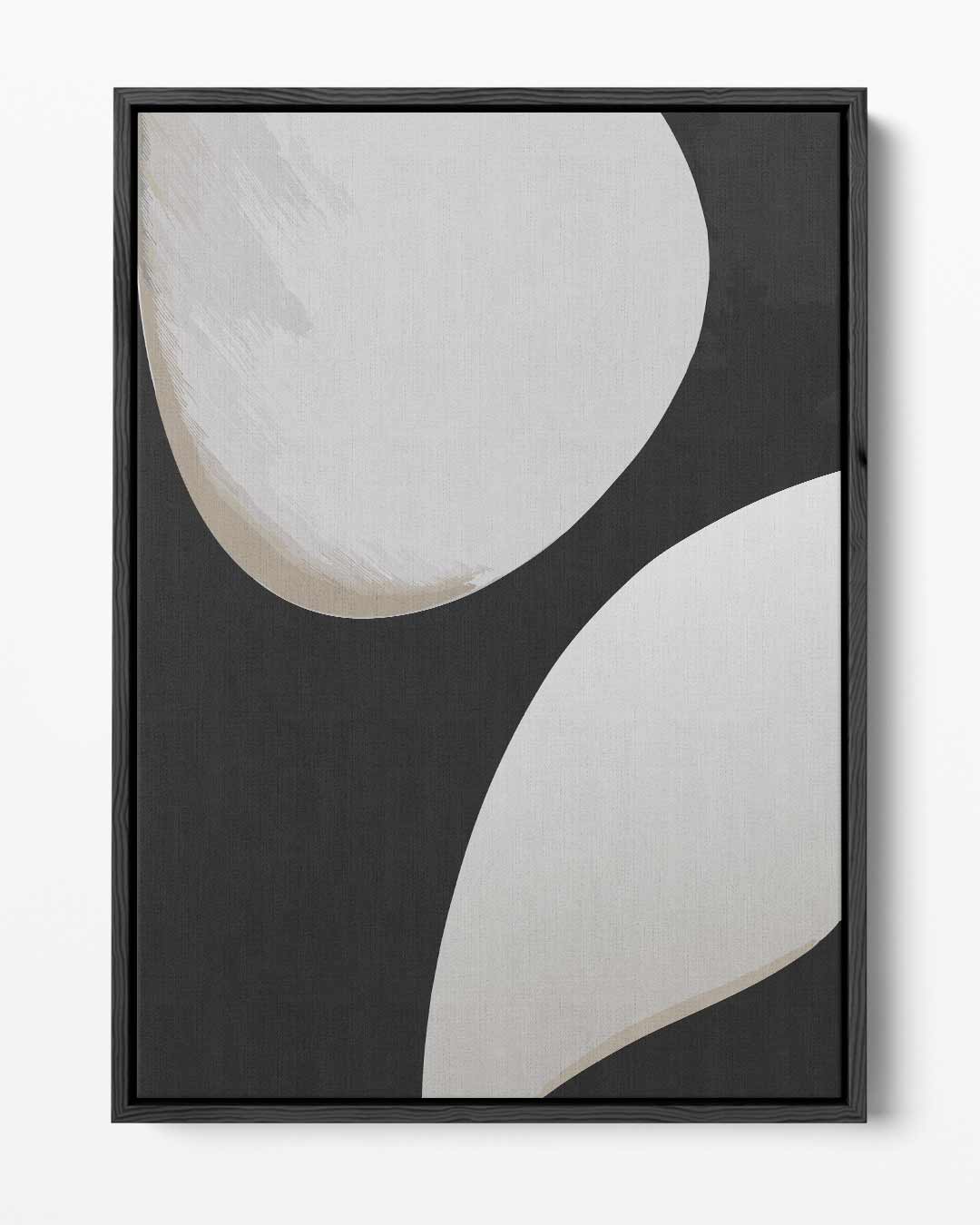 Zwart en Wit Abstractie Kunstwerk-canvas-dibond-plexiglas-wanddecoratie-WallArtistic