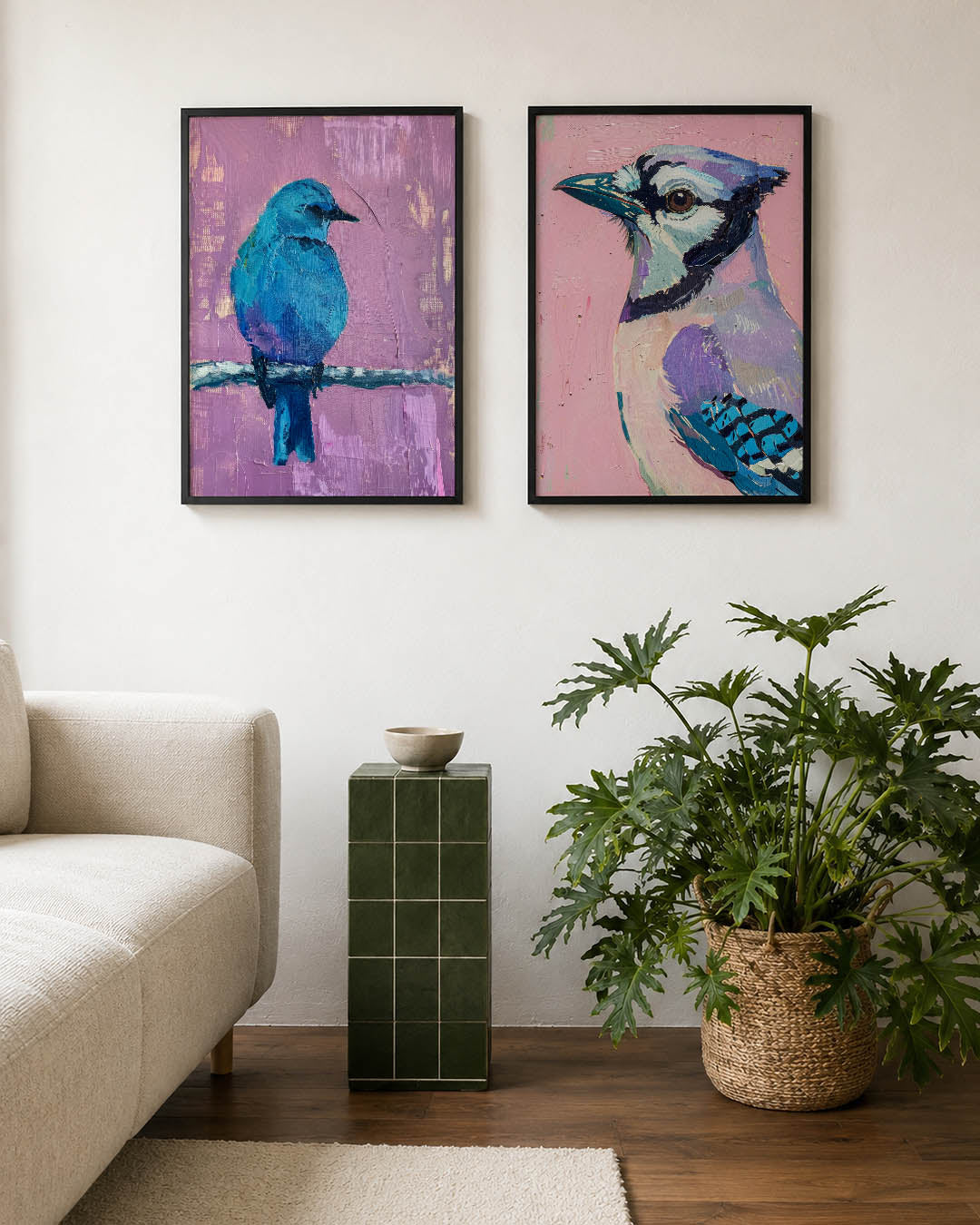 Kleurrijke vogel Posterset