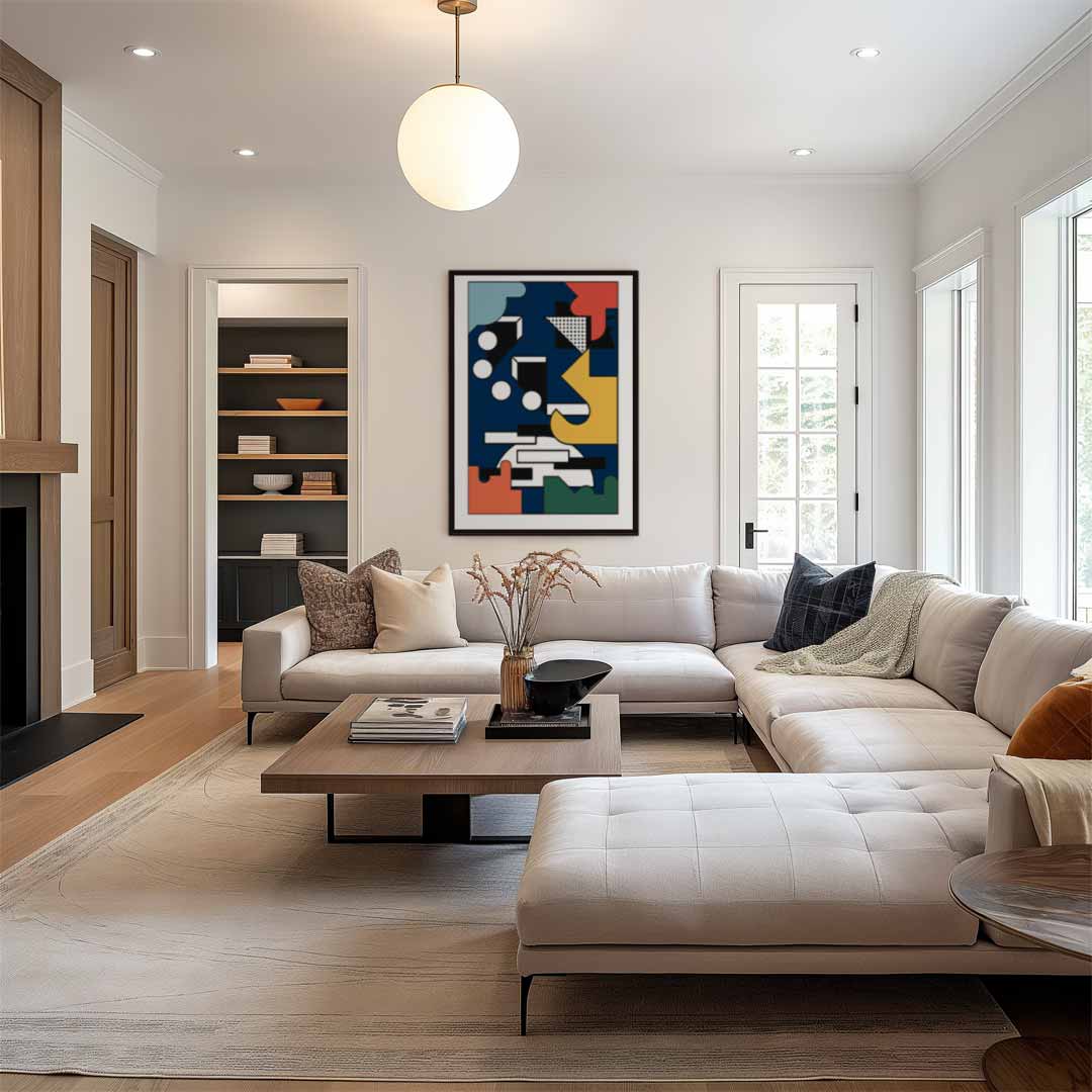 Moderne Geometrische Stijl Kunstwerk-canvas-dibond-plexiglas-wanddecoratie-WallArtistic