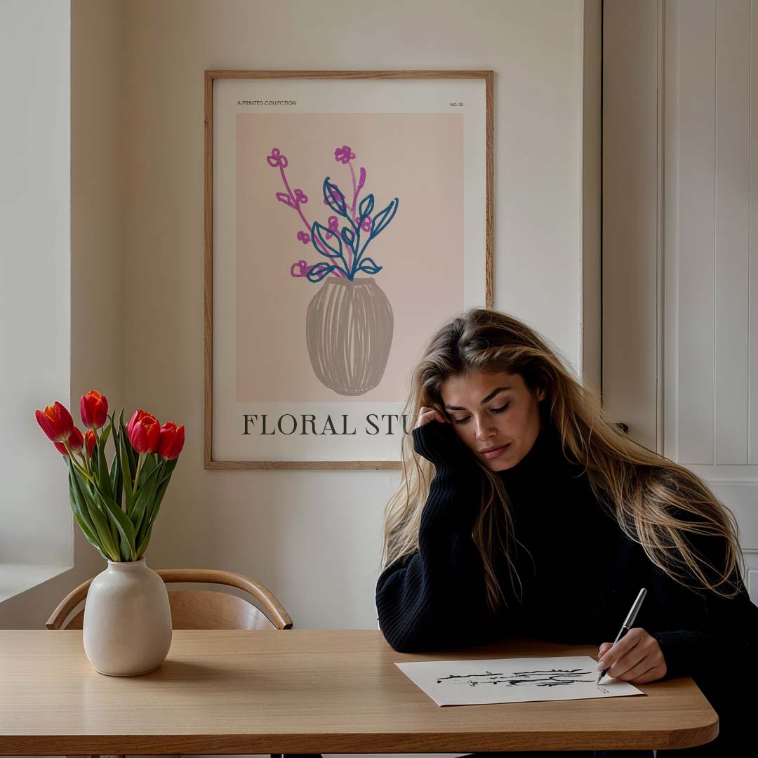 Stijlvolle Bloemenprint Poster-WallArtistic