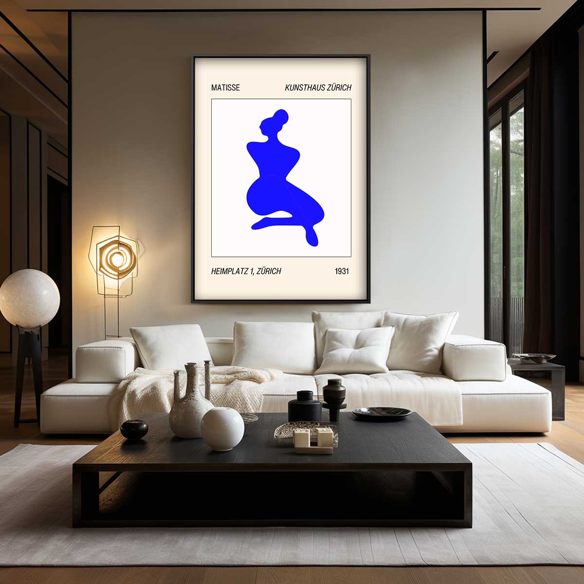 Abstracte Dansende Vrouw Kunstwerk-canvas-dibond-plexiglas-wanddecoratie-WallArtistic