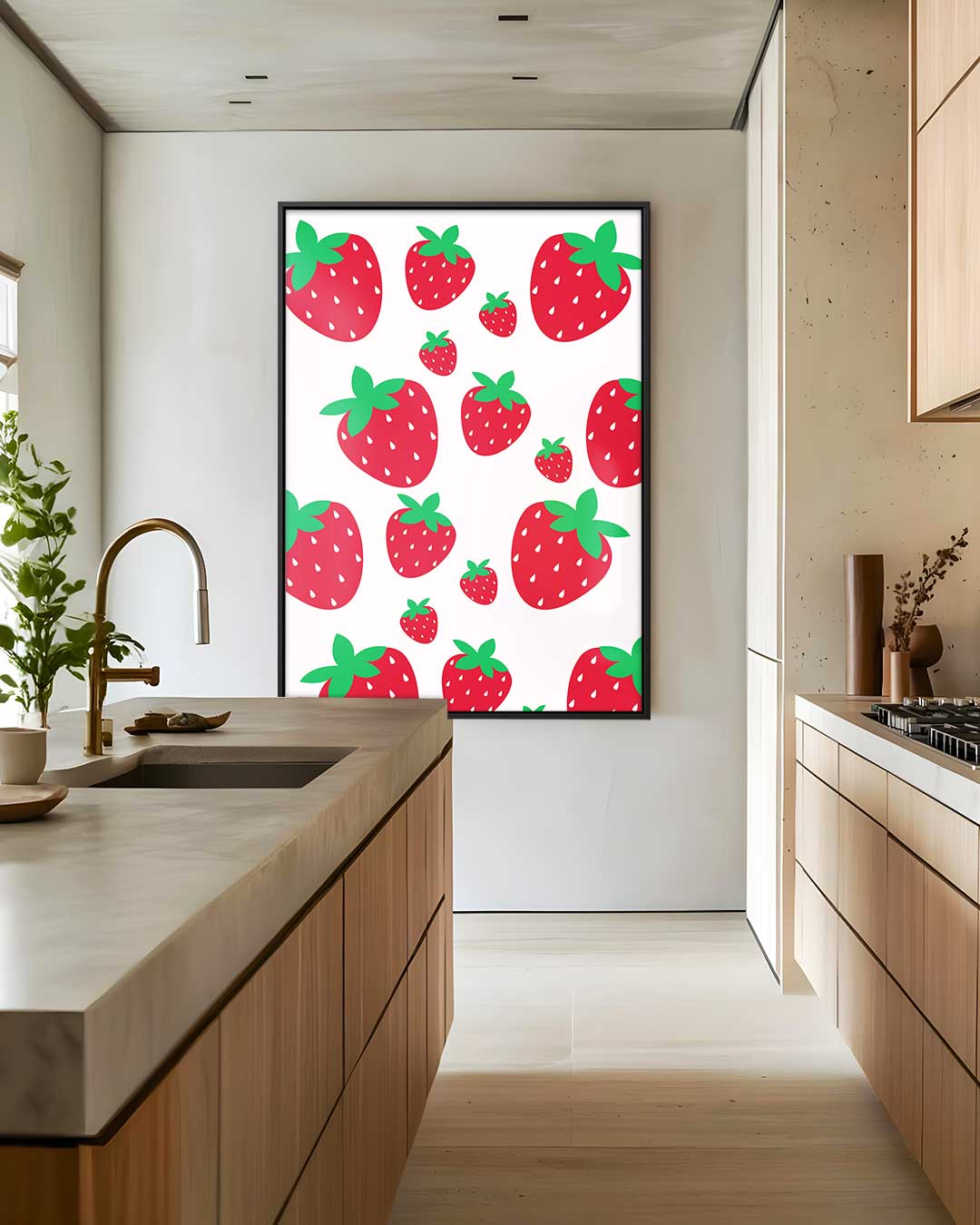 Aardbeien Liefde Wanddecoratie Kunstwerk-canvas-dibond-plexiglas-wanddecoratie-WallArtistic