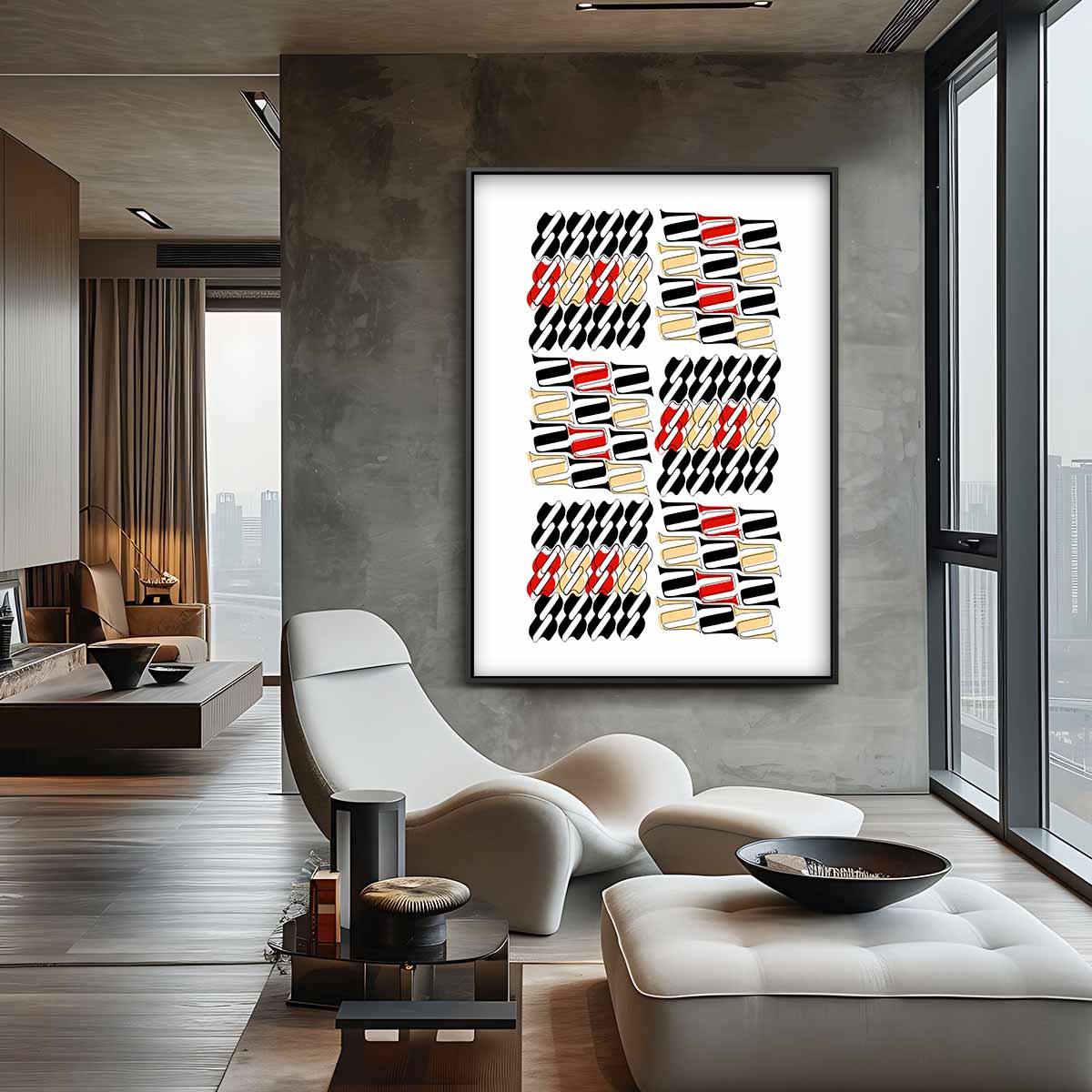 Kleurrijke Flessen Abstract Kunstwerk-canvas-dibond-plexiglas-wanddecoratie-WallArtistic
