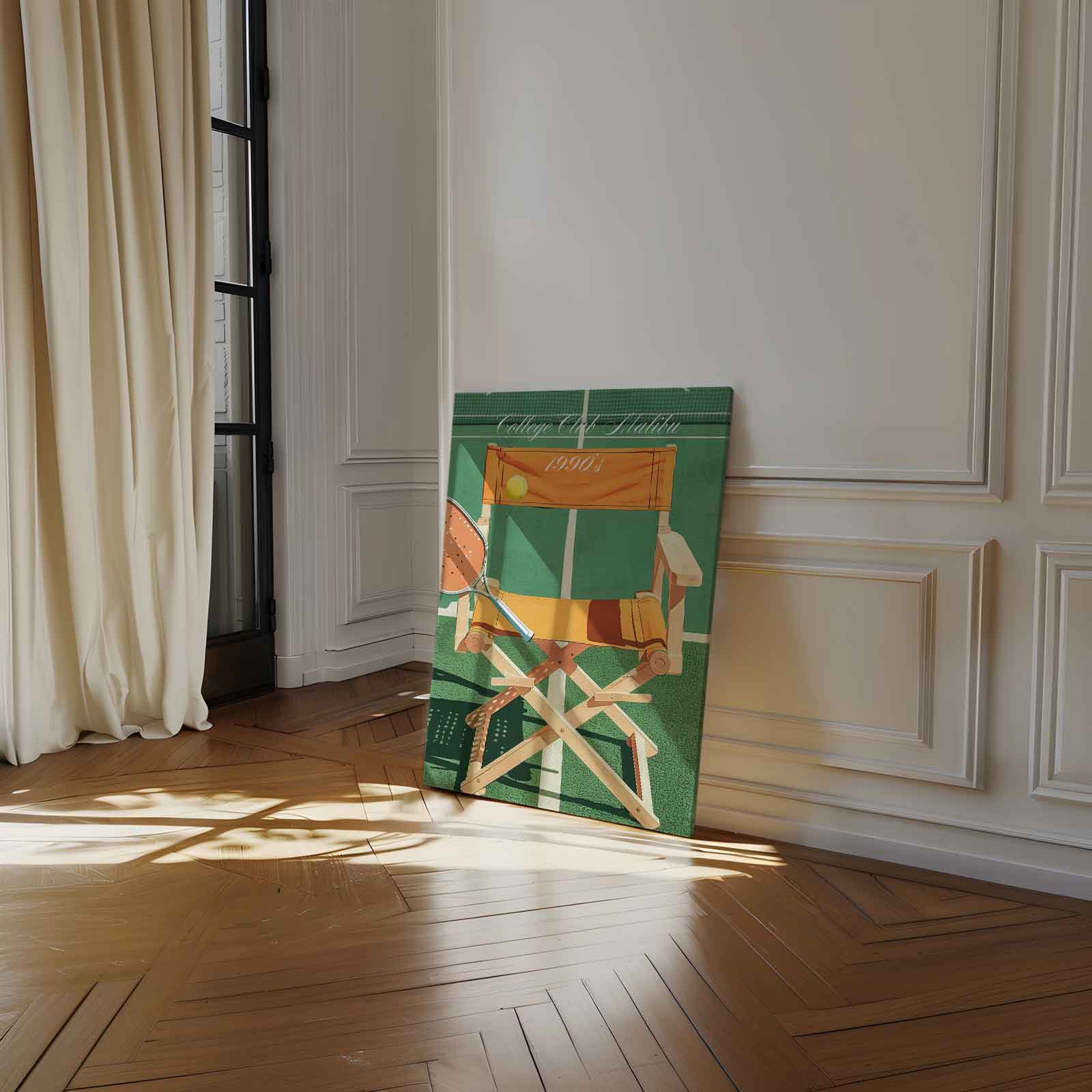 Vintage Tennis Vibes Kunstwerk-canvas-dibond-plexiglas-wanddecoratie-WallArtistic