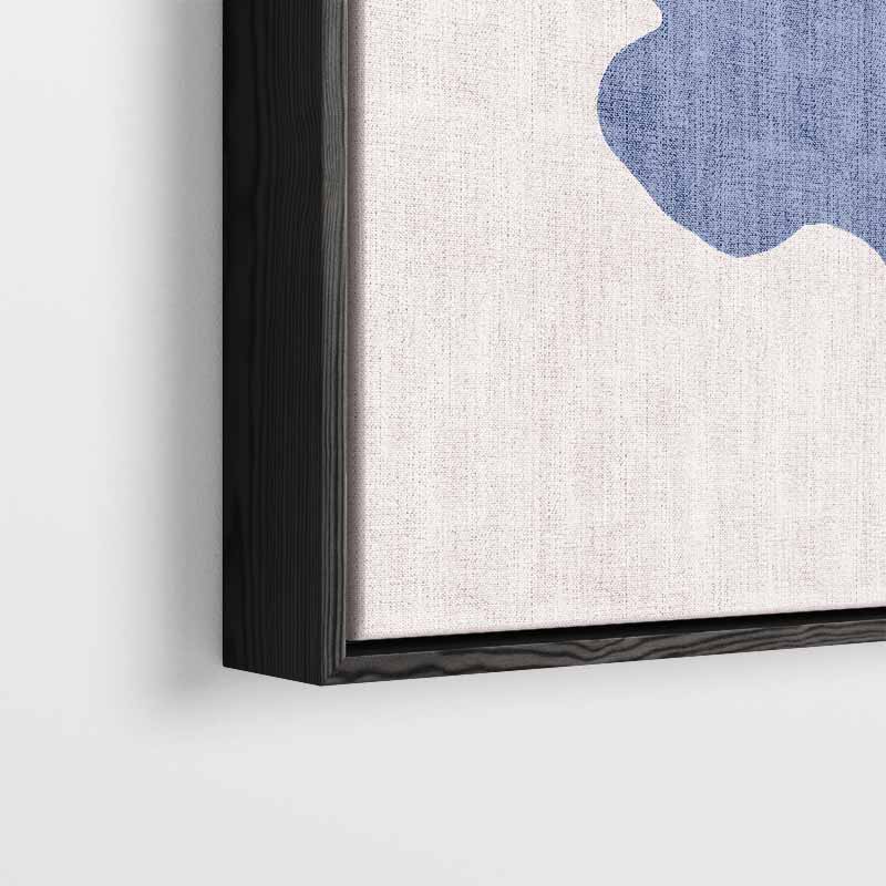 Blauwe Abstracte Vormen Kunstwerk-canvas-dibond-plexiglas-wanddecoratie-WallArtistic