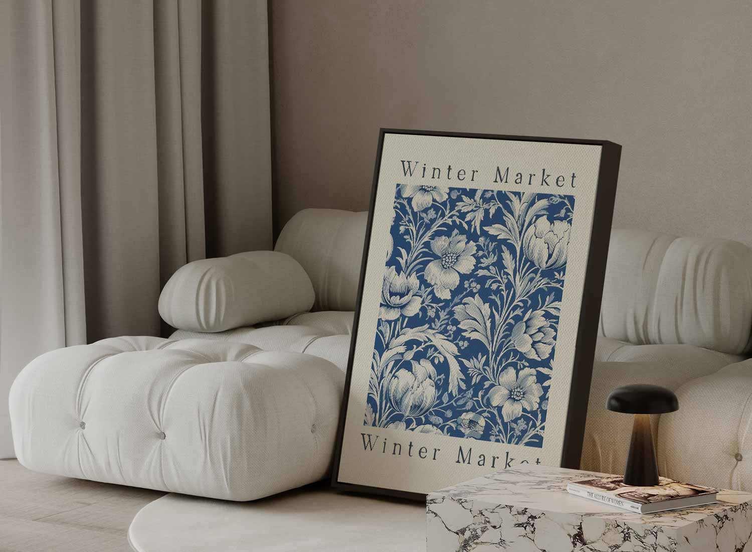 Winterse Bloemenpracht Kunstwerk-canvas-dibond-plexiglas-wanddecoratie-WallArtistic