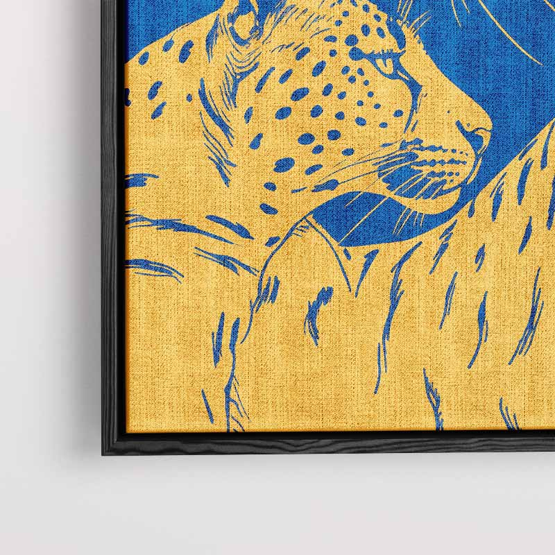 Twee Leoparden in Harmonie Kunstwerk-canvas-dibond-plexiglas-wanddecoratie-WallArtistic