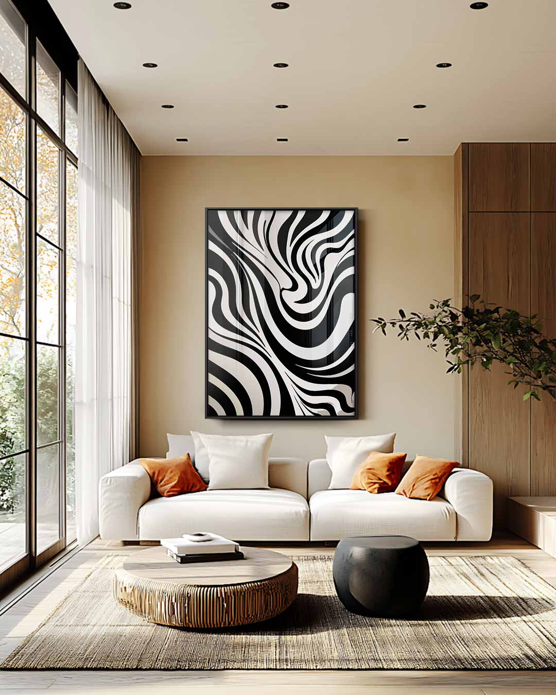 Golf van Contrast Kunstwerk-canvas-dibond-plexiglas-wanddecoratie-WallArtistic
