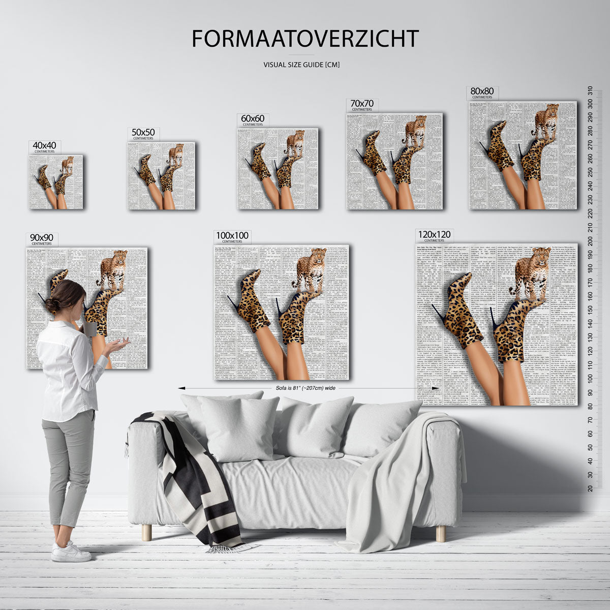 Luipaardprint laarzen Poster