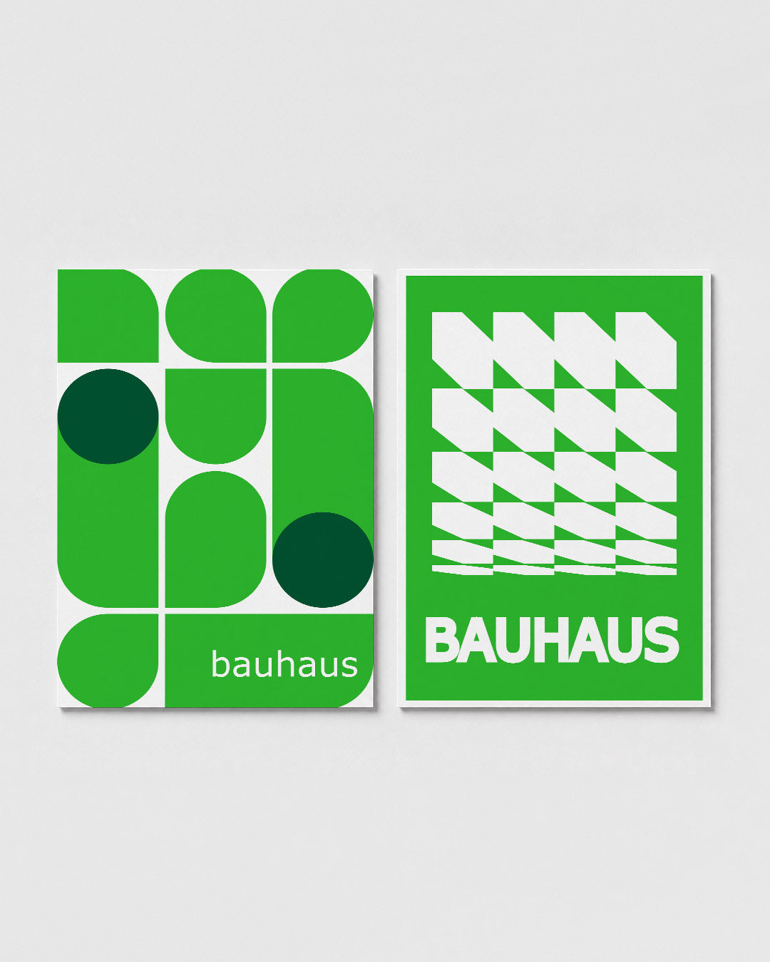 Groene vormenspel Posterset