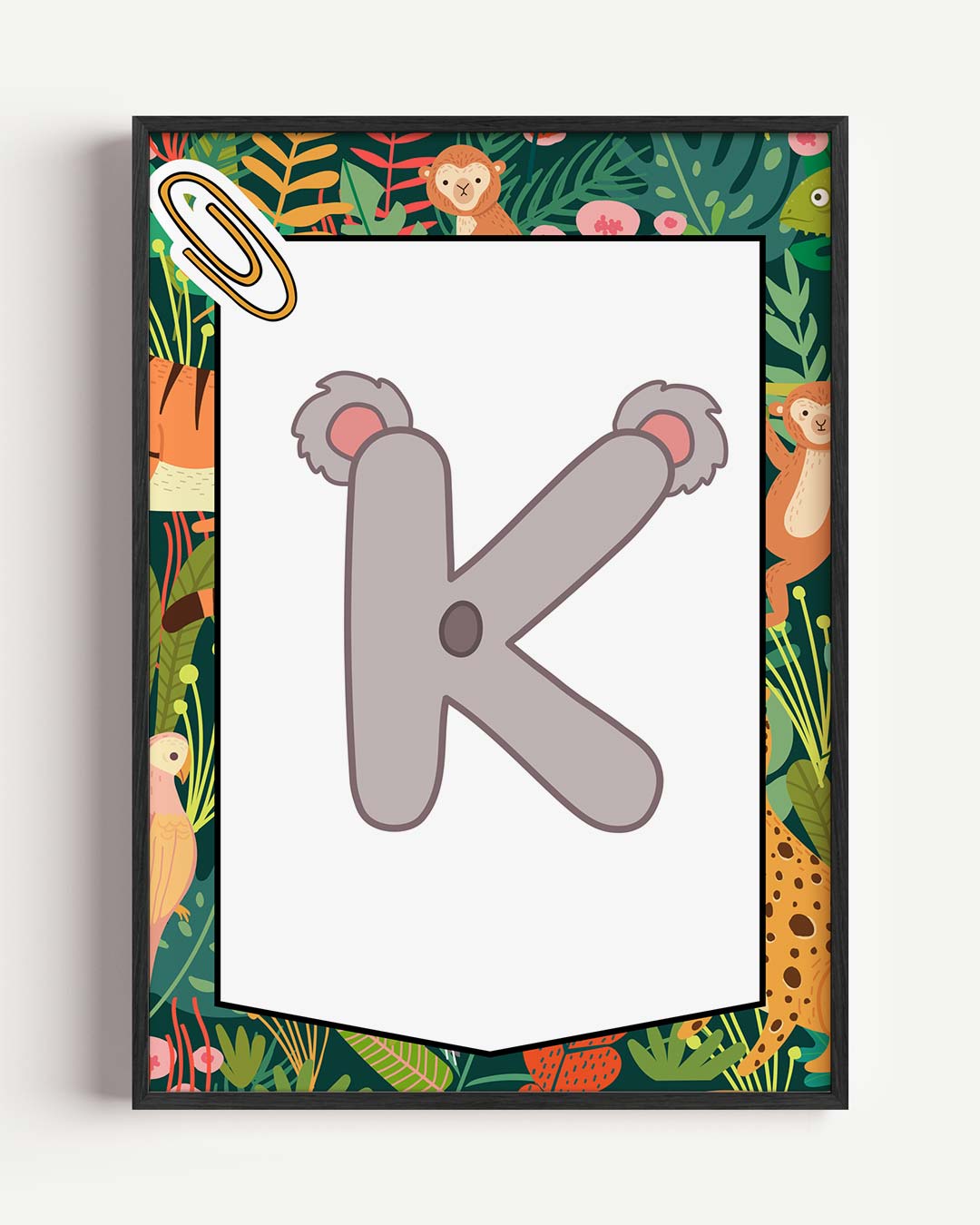 Jungle Vibes Koala Alfabet Poster
