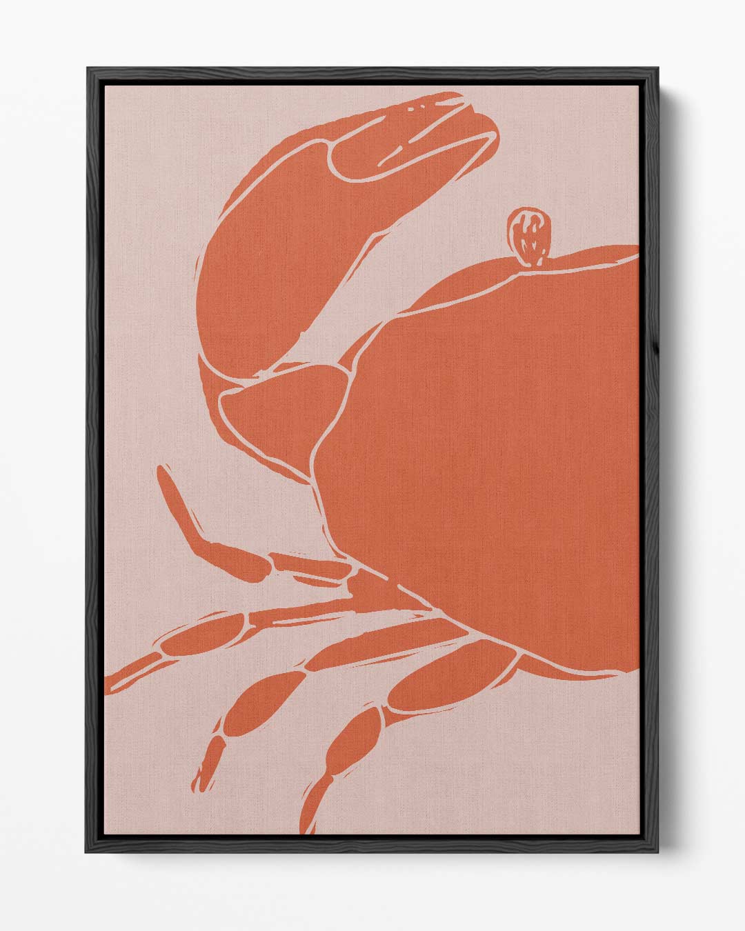 Moderne Krabsilhouet Kunstwerk-canvas-dibond-plexiglas-wanddecoratie-WallArtistic