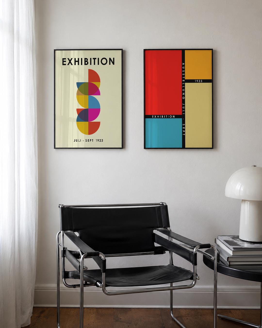 Kleurrijke cirkelstructuur Posterset