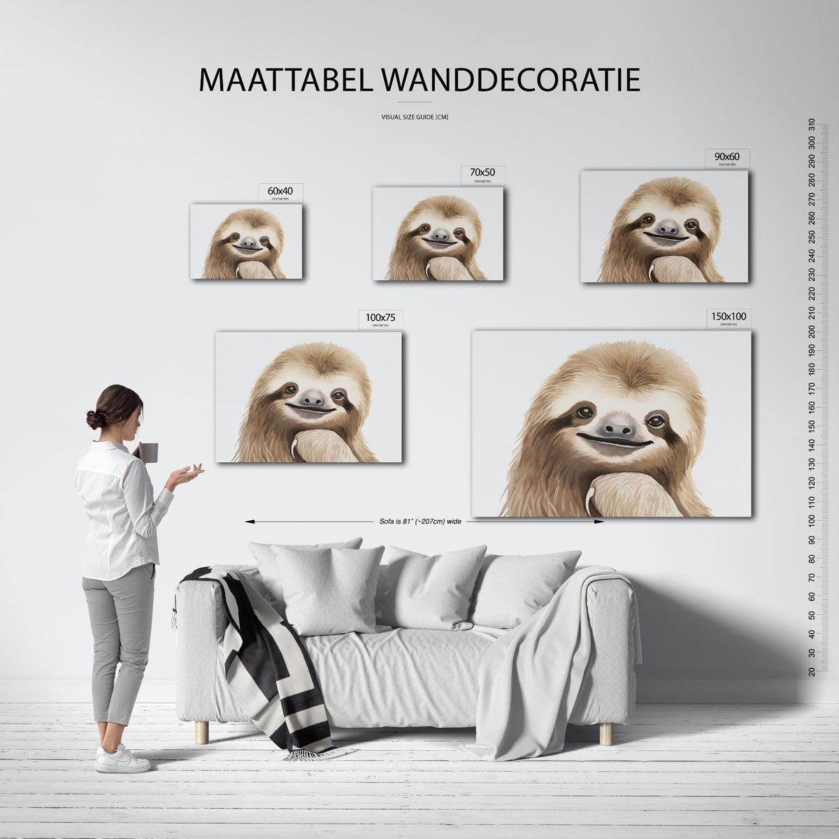Vrolijke dierenportret Kunstwerk