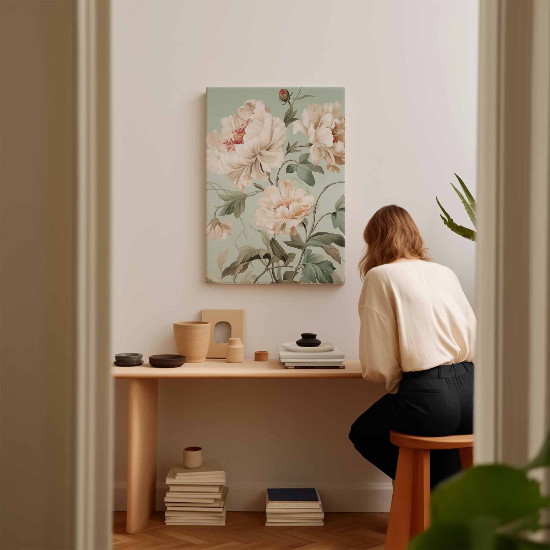 Tijdloze Bloemenpracht Kunstwerk-canvas-dibond-plexiglas-wanddecoratie-WallArtistic