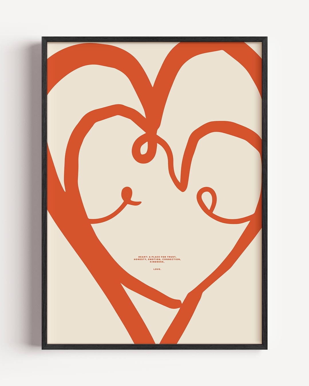 Liefdevolle Lijnkunst Poster-WallArtistic