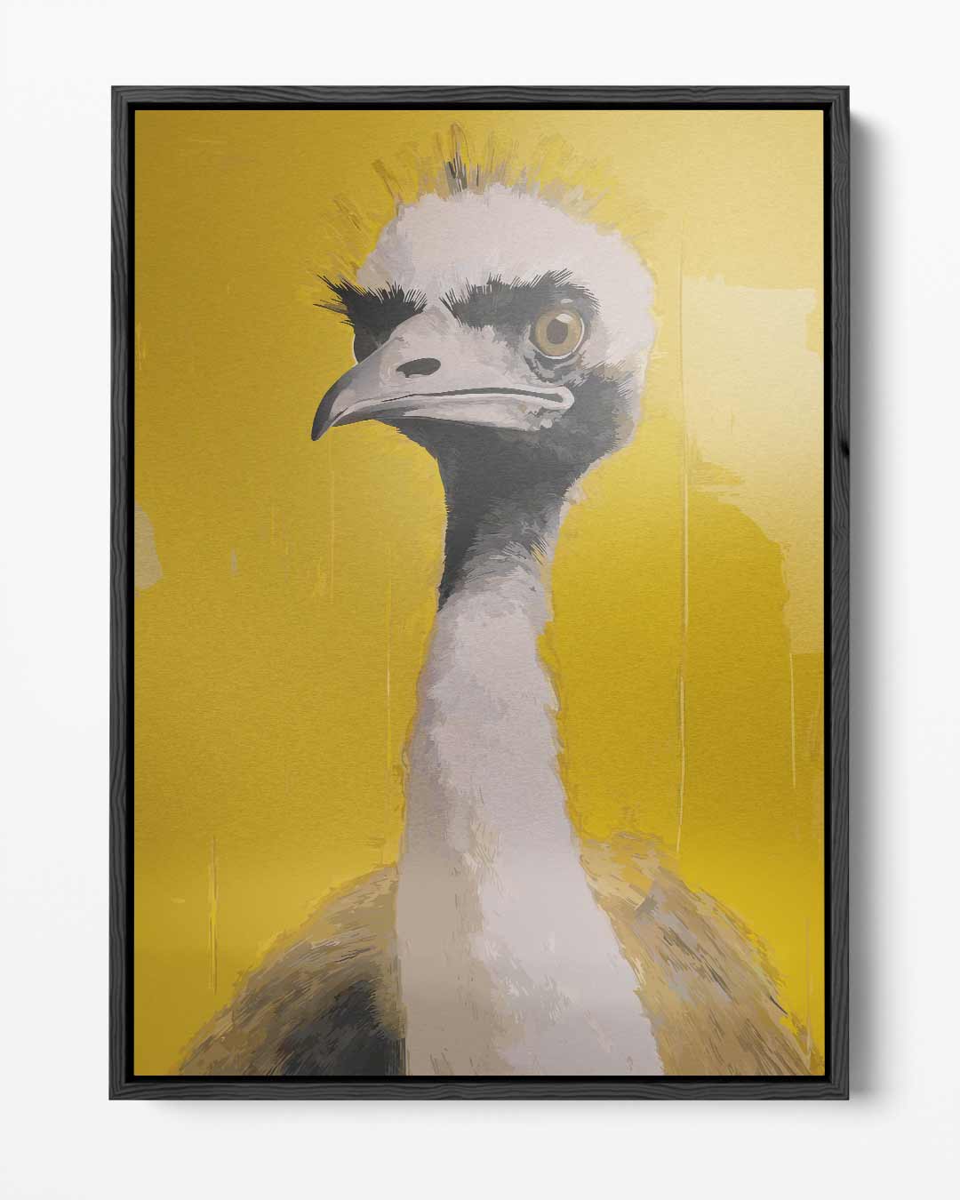 Struisvogel met Attitude Kunstwerk-canvas-dibond-plexiglas-wanddecoratie-WallArtistic