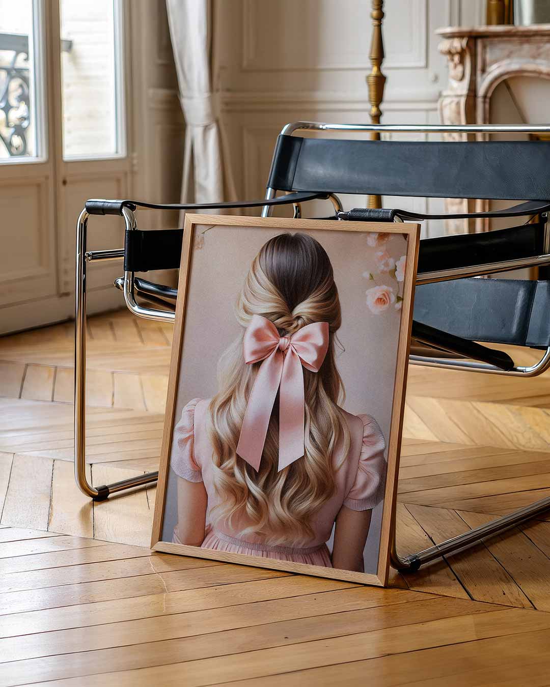 Elegante Roze Strik Poster