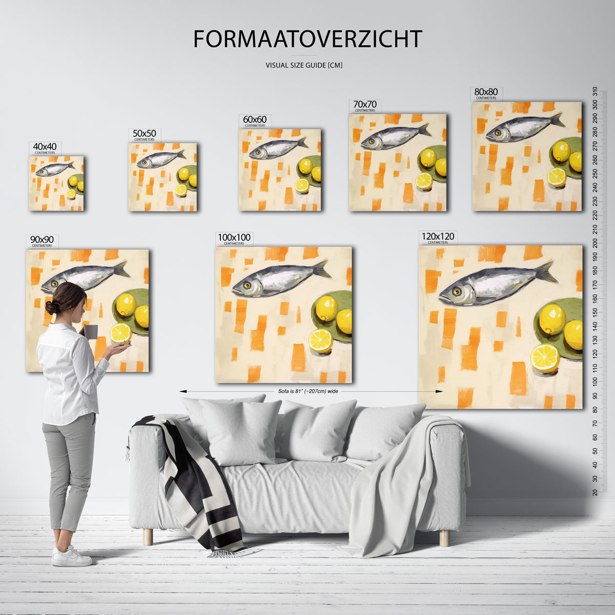 Vis en citroenen Poster