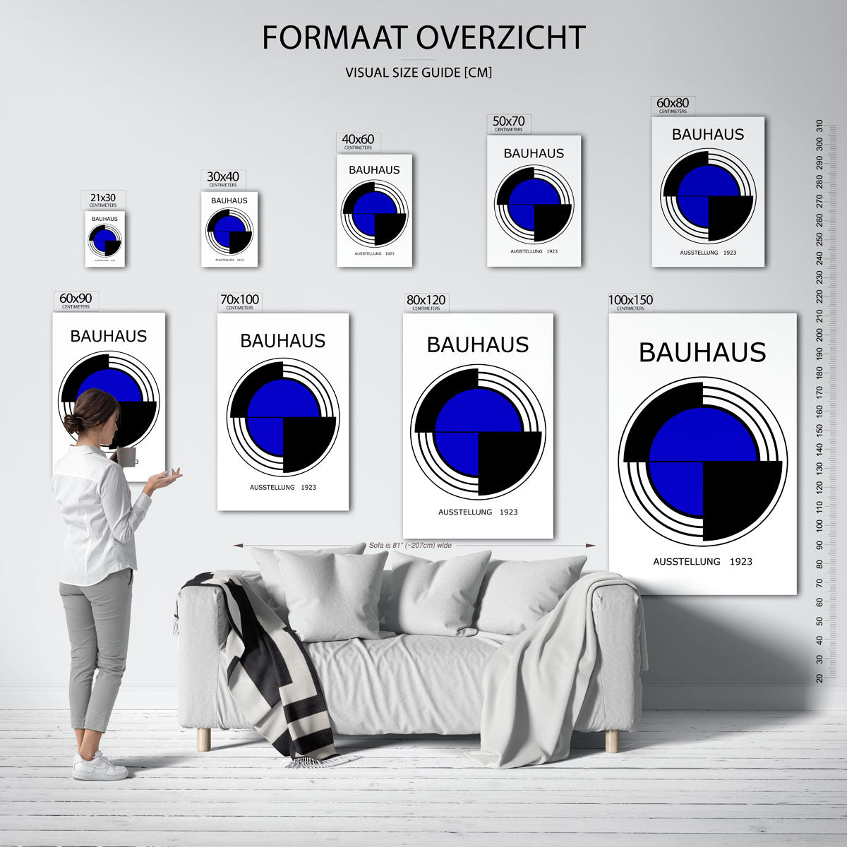 Cirkelvormen en lijnen Poster