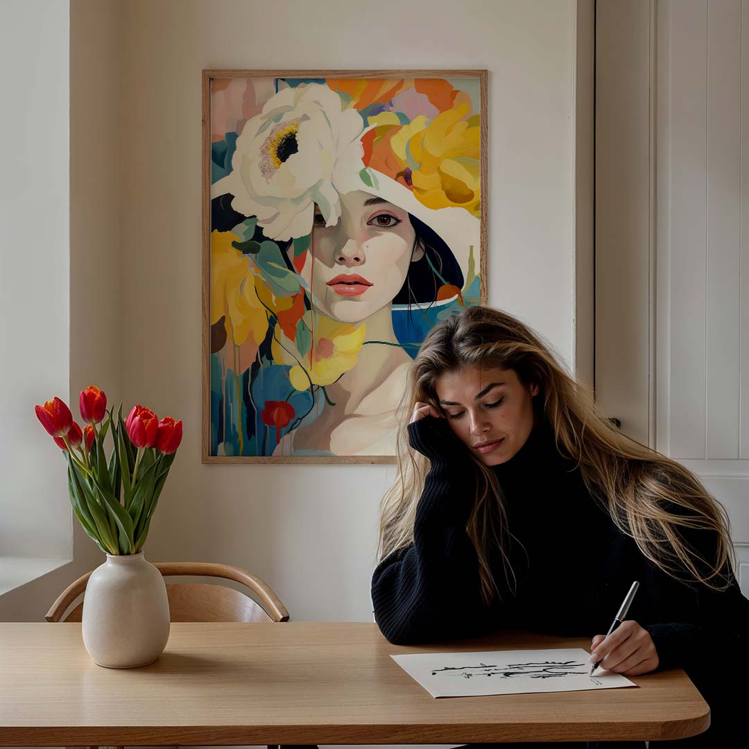 Bloemenpracht Portretposter-WallArtistic