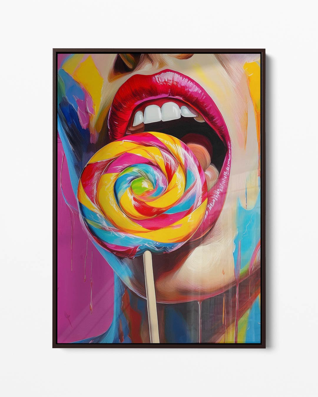 Kleurrijke Snoepfantasie Kunstwerk-canvas-dibond-plexiglas-wanddecoratie-WallArtistic