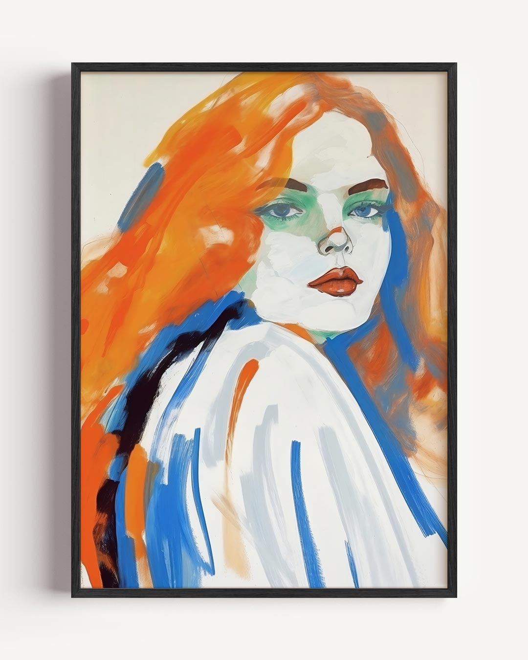 Expressieve kunstposter met kleurrijk portret Poster-WallArtistic