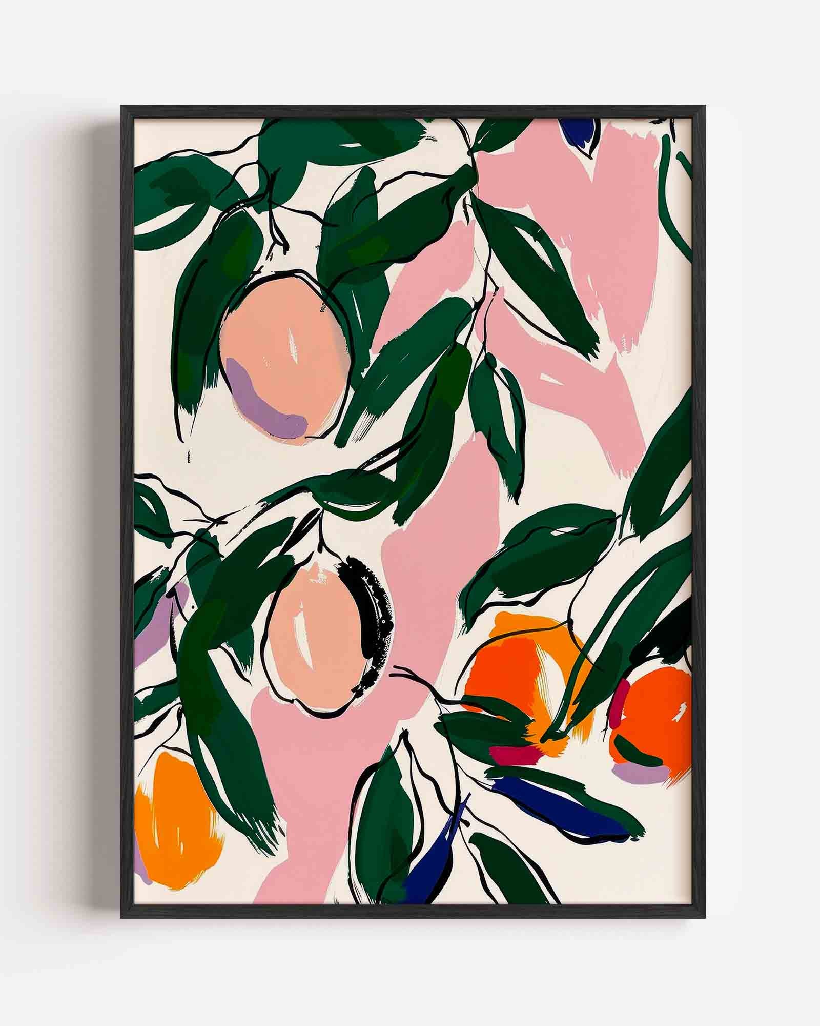 Fruit en bladeren Poster