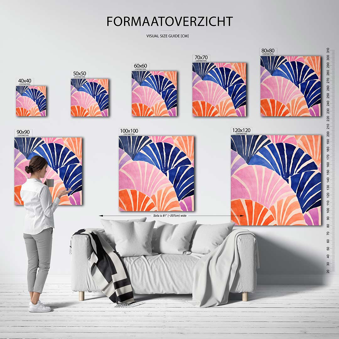 Dynamische kleurvlakken Kunstwerk
