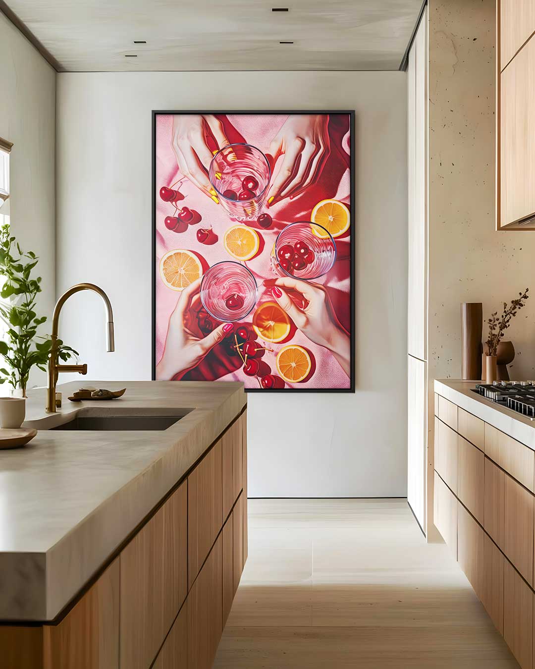 Zomers Feestmoment Kunstwerk-canvas-dibond-plexiglas-wanddecoratie-WallArtistic