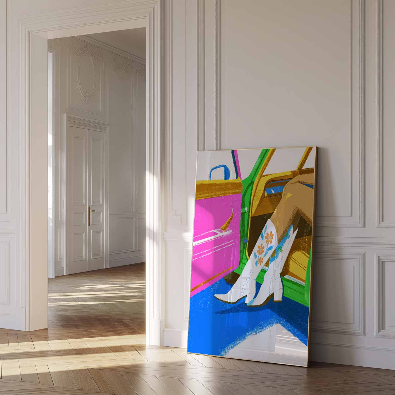 Trendy Retro Boots Poster