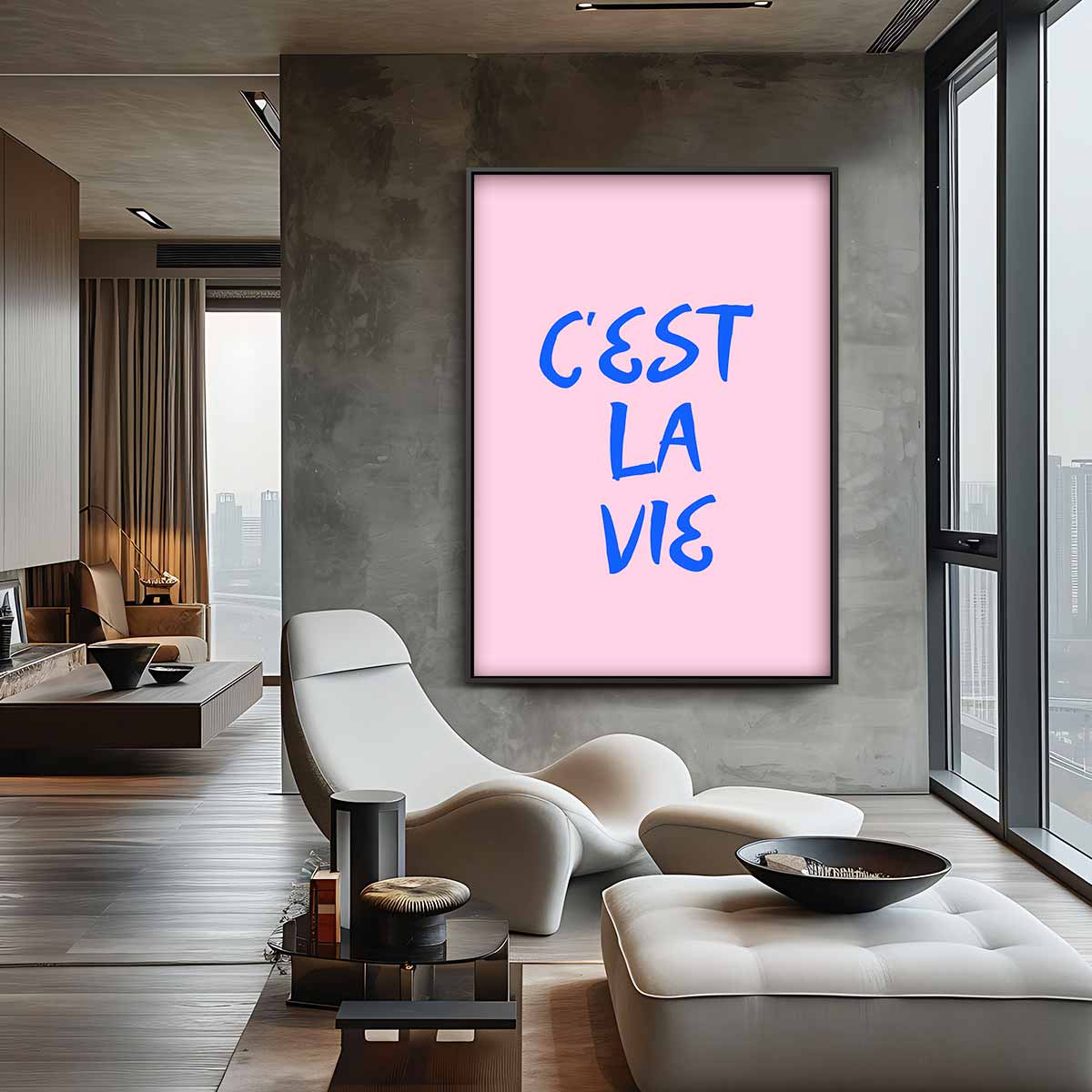 C'est La Vie Wanddecoratie Kunstwerk-canvas-dibond-plexiglas-wanddecoratie-WallArtistic