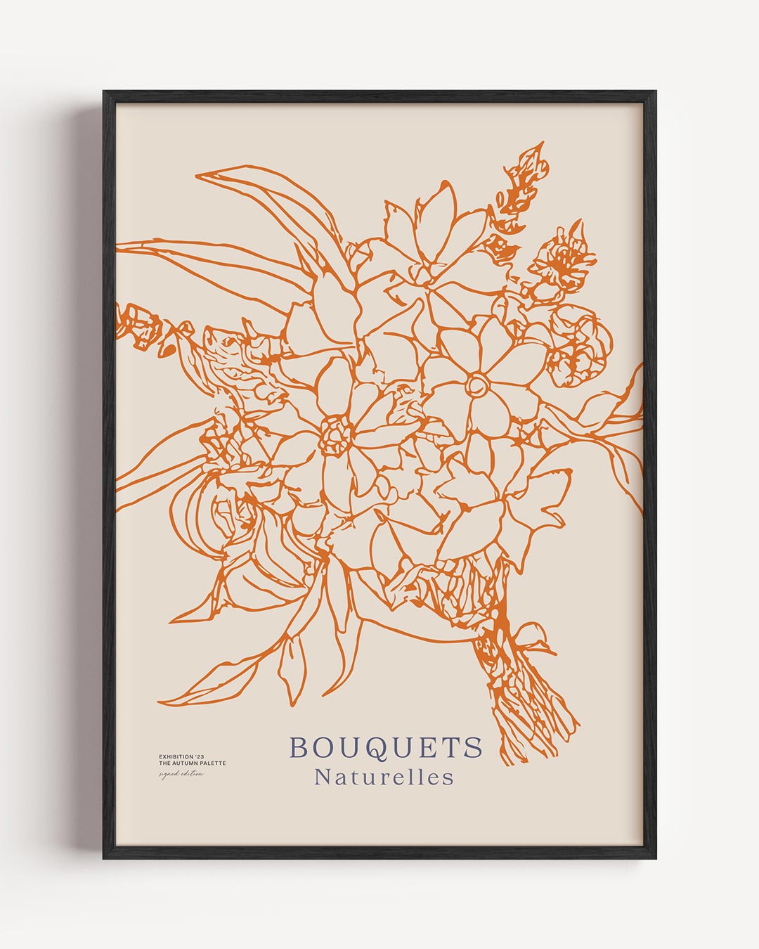 Handgetekende Bloemenpracht Poster-WallArtistic