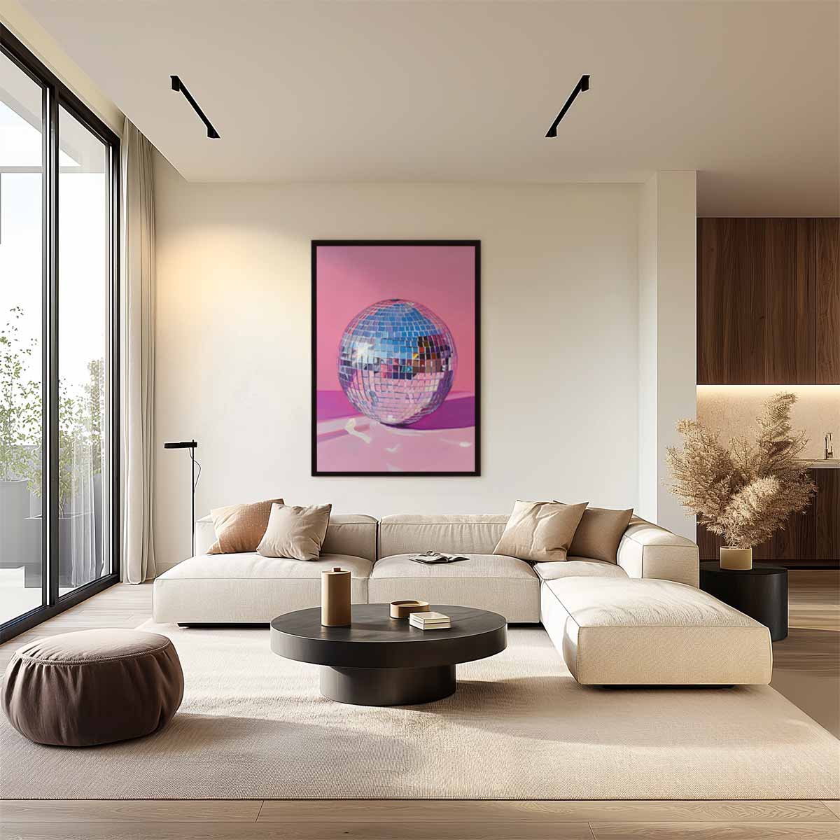 Disco Sfeer Bol Kunstwerk Kunstwerk-canvas-dibond-plexiglas-wanddecoratie-WallArtistic