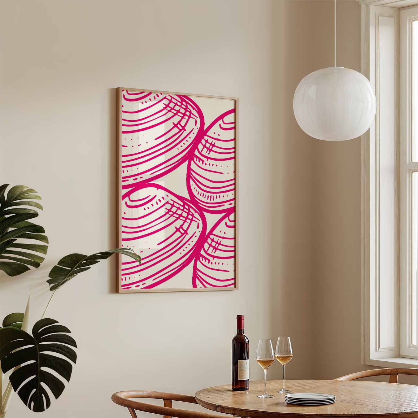 Trendy Schelpenprint Poster