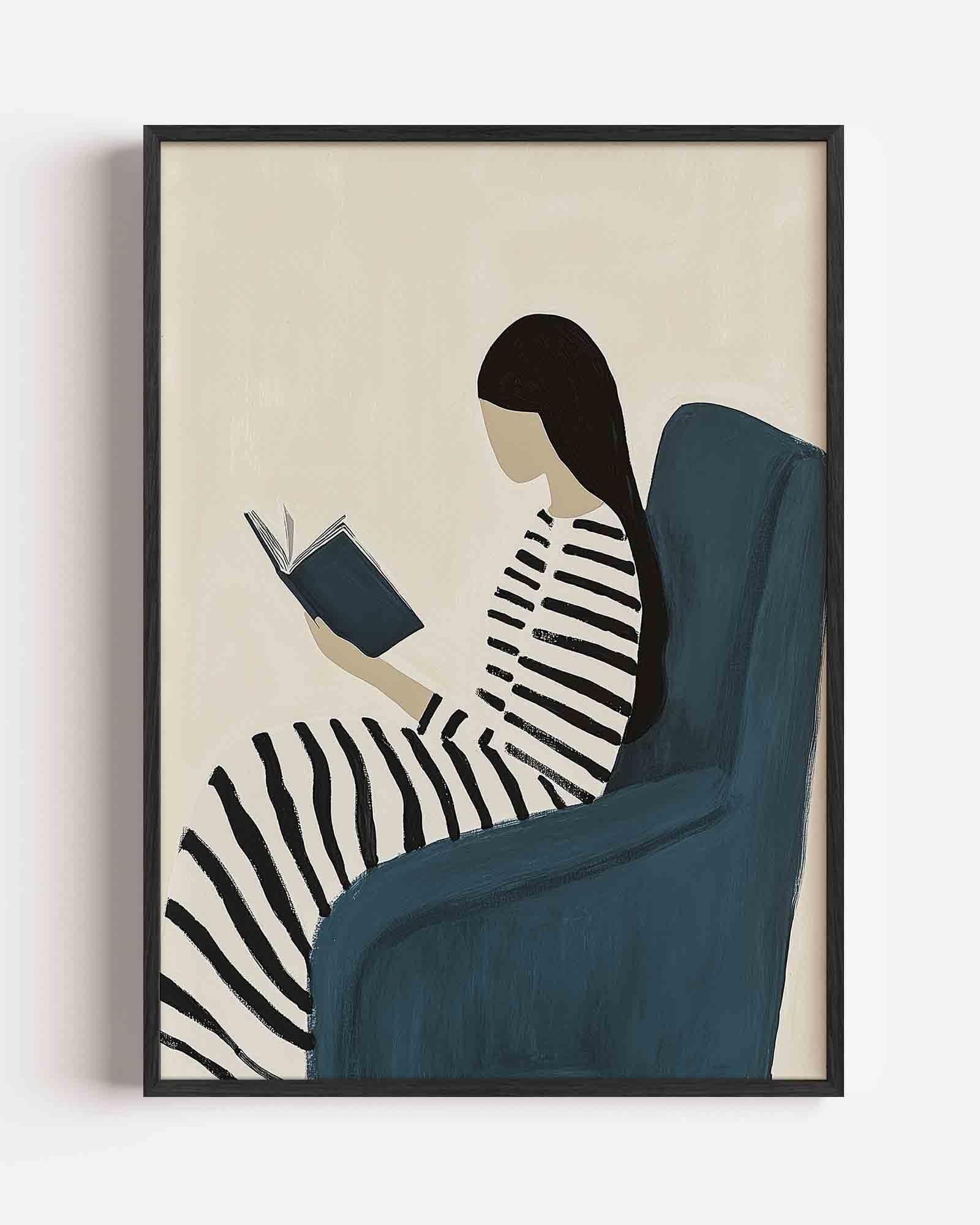 Lezende vrouw Poster
