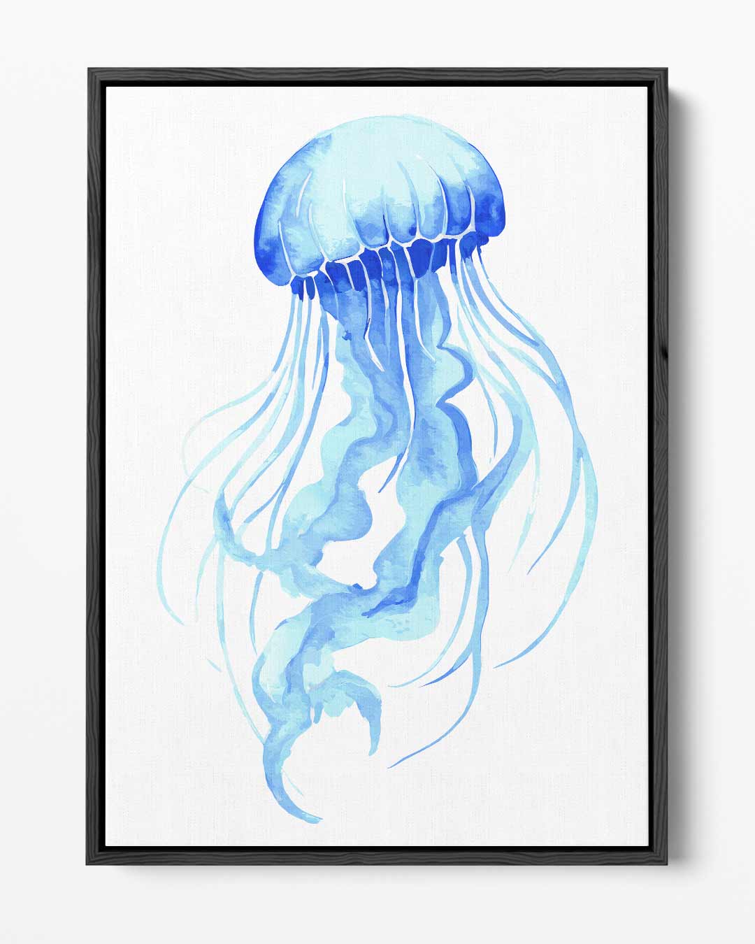 Dromerige Kwallen in Blauw Kunstwerk-canvas-dibond-plexiglas-wanddecoratie-WallArtistic